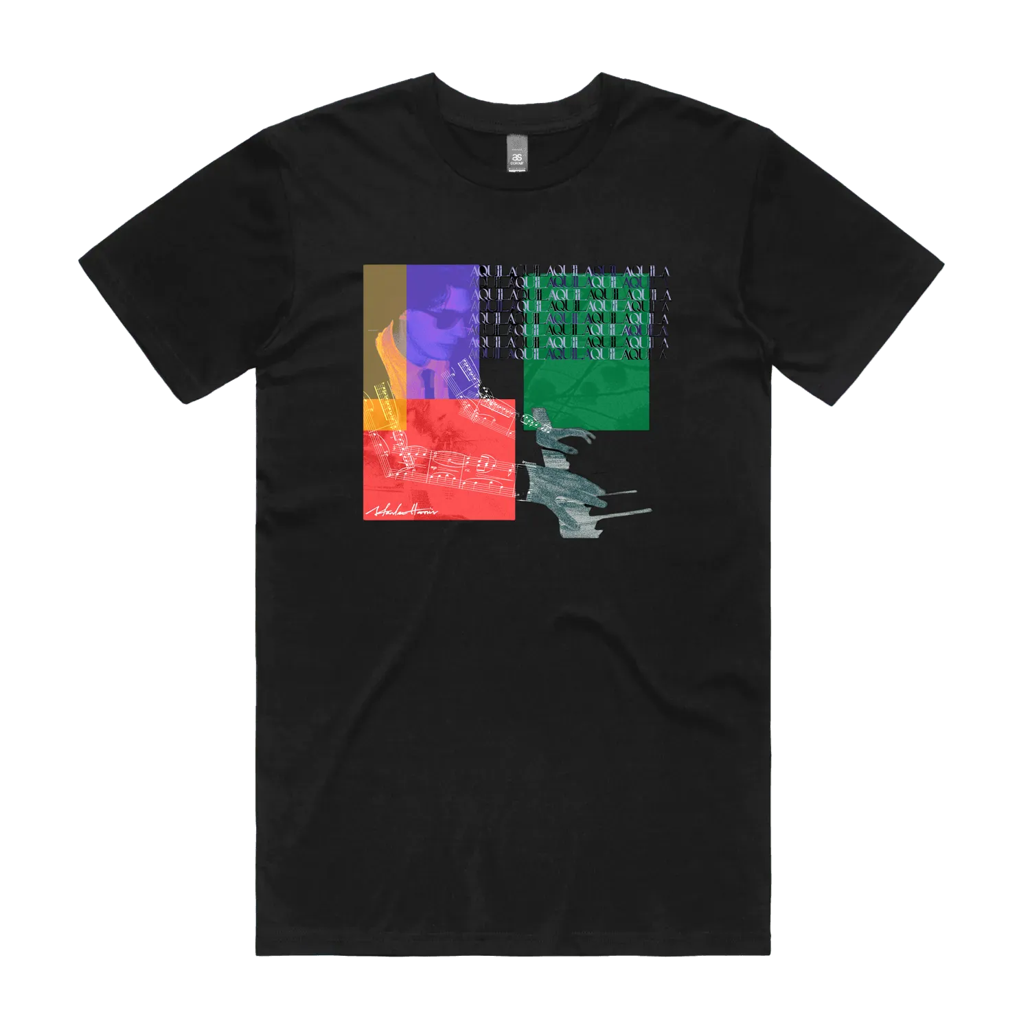 Black front flat lay